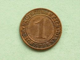 1935 A - 1 Reichspfennig / KM 37 ( Uncleaned Coin - For Grade, Please See Photo ) !! - 1 Rentenpfennig & 1 Reichspfennig