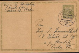 Czechoslovakia- Postal Stationery Postcard 1929 - - Postales
