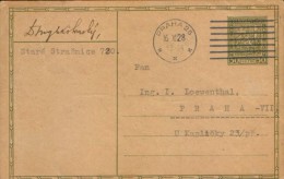 Czechoslovakia- Postal Stationery Postcard 1928 - Cartoline Postali