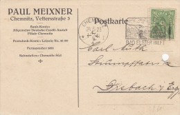 INFLA: DR 232 EF Auf Postkarte Mit Gelegenheits-Stempel (Filbrandt 67): Chemnitz -/*4I Bad Elster Hilft 24.5.1923 - Other & Unclassified