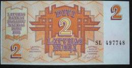 1992 Latvia Banknote 2 Rubli UNC - Letonia