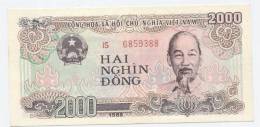 Vietnam 1988 2000 Dong Banknote 1 Piece Textile - Viêt-Nam