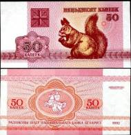 1992 Belarus 50 Kopeek Squirrel UNC 1 Piece - Bielorussia