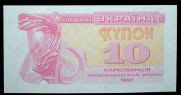 1991 Ukraine Banknote 10 Karbovanez UNC - Ucrania