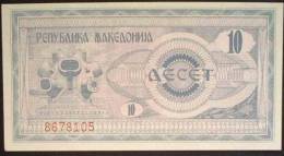 1992 Macedonia Banknote $10 UNC - Nordmazedonien