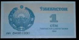 1992 Uzbekistan Banknote 1 Sum UNC - Uzbekistan