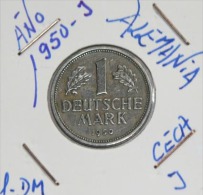 ALEMANIA 1.00  DM AÑO 1950-CECA (  J  )  MONEDA CIRCULADA  - CONSERVACIÓN  ( MBC ) - 1 Mark