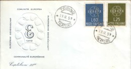 Italia -Occasionally  Cover  1959 - European Community - Institutions Européennes