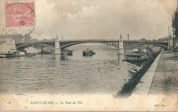 SEINE  SAINT  DENIS  -    (93 )   Le  Pont De  L ' Ile       ( Tachée Sur Le Coté Droit ) - L'Ile Saint Denis