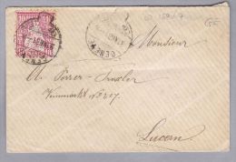 Heimat GE Genève 1881-12-31 Sack-Stempel Brief Nach Luzern Mit 10 Rp. Karminsitzende Helvetia - Storia Postale