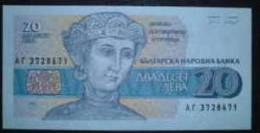 1991 Bulgaria Banknote 20 Leva - Woman  UNC - Bulgarie