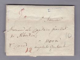 Heimat GR ENGADIN 1827-05-04 Blau Langstempel Brief Nach Horn Rorschach - ...-1845 Precursores