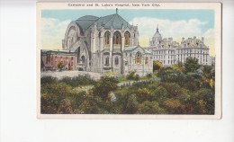 B80001 Cathedral And St Luke S Hospital    New York USA Front/back Image - Churches