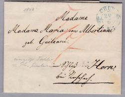 Heimat GR CHUR 1848-06-20 Blau 2-Kreis Stempel Brief Nach Horn - ...-1845 Prephilately