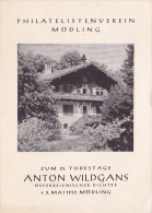 Austria - Modling - Philatelistenverein - Zum 25 Todestage Anton Wildgans - Mödling