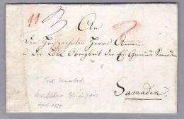 Heimat GR IGIS 1832-09-29 Brief Nach Samaden Mitteilung Des Todes Elias Jacob Jenatsch Durch Pfarrer Walter - ...-1845 Préphilatélie