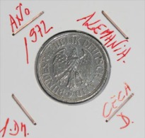 ALEMANIA 1.00 DM AÑO 1972-CECA ( D ) MONEDA CIRCULADA - CONSERVACIÓN ( MBC ) - 1 Mark