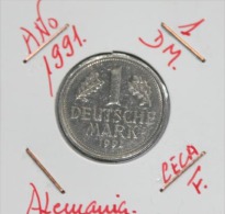 ALEMANIA 1.00 DM AÑO 1991-CECA ( F ) MONEDA CIRCULADA - CONSERVACIÓN ( MBC ) - 1 Mark