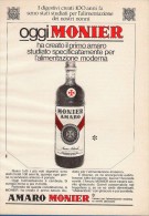 # AMARO MONIER 1960s Advert Pubblicità Publicitè Reklame Food Drink Liquor Liquore Liqueur Licor Alcohol Bebidas - Afiches