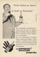 # AMARO RAMAZZOTTI 1950s Advert Pubblicità Publicitè Reklame Food Drink Liquor Liquore Liqueur Licor Alcohol Bebidas - Manifesti