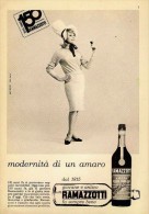 # AMARO RAMAZZOTTI 1950s Advert Pubblicità Publicitè Reklame Food Drink Liquor Liquore Liqueur Licor Alcohol Bebidas - Afiches