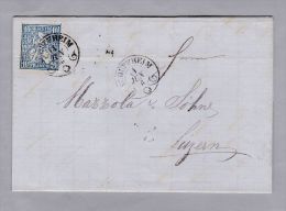 Heimat LU Schüpfheim 1866-06-14 Auf Brief Nach Luzern - Storia Postale