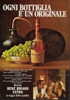 # BRANDY RENE BRIAND 1960s Advert Pubblicità Publicitè Reklame Food Drink Liquor Liquore Liqueur Licor Alcohol Bebidas - Manifesti