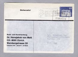 Heimat ZH DIETIKON 1971-01-30 Bahnstation-Stempel Auf Bücherzettel - Ferrocarril