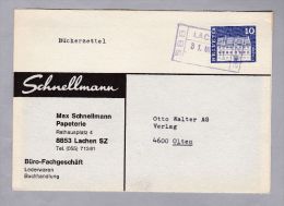 Heimat SZ LACHEN 1971-03-31 Bahnstations-Stempel Auf Bücherzettel - Railway