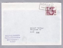 Heimat ZH Horgen 1977-12-10 Bahnstations-Stempel Auf Bücherzettel - Lettres & Documents