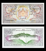 1986 Bhutan Banknote 2 Ngultrum UNC - Bhután