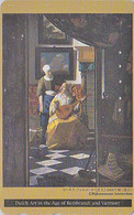 TC JAPON / 110-016 - PEINTURE HOLLANDAISE - VERMEER - Femme Au LUTH - PAINTING JAPAN Phonecard Holland Rel Musique - 17 - Peinture