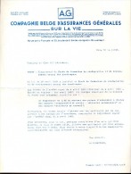 Factuur Facture Brief Lettre  - Verzekeringen Assurances AG - Bruxelles 1960 - Bank & Insurance