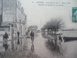 CPA Angers Inondations Du 1er Mars 1910. Quartier Du Reculée Et Rue Larrey - Angers