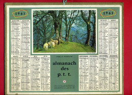 CALENDRIER 1961 MOUTON  IMPRIMEUR OBERTHUR - Grand Format : 1961-70