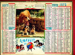 CALENDRIER 1973 IMPRIMEUR OLLER - Grand Format : 1971-80