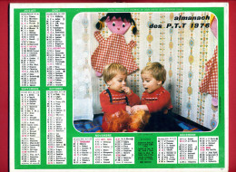 CALENDRIER 1976 JUMEAUX IMPRIMEUR OLLER CALENDRIER DOUBLE - Formato Grande : 1971-80