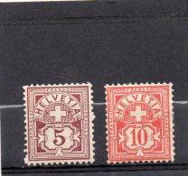 SUISSE 1882-99 * PETIT PAPIER AU VERSO - Unused Stamps