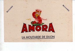 BUVARDS-PUB-AMORA-LA MOUTARDE DE DIJON-12,3 Cm X 20 Cm - Mostard