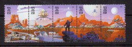 N100- USA 1998 - SC#: 3238-42a . MNH. SPACE, FOLDED STRIP X 5  - FACIAL VALUE  €  1.21 - Stati Uniti