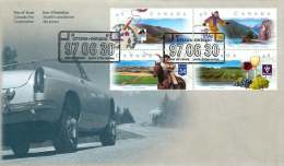 1997 Scenic Highways Skiing, Wine, Cowboys  Sc 1650-3  Se-tenant Block Of 4 - 1991-2000