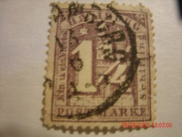 HAMBURG, SCOTT# 22b, 1&1/4 S VIOLET, USED - Hamburg