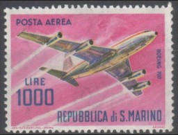 SAN MARINO - 1964 - Posta Aerea, Aereo In Volo, 1000 L., Nuovo - Luftpost