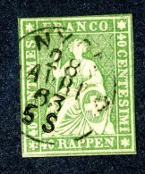 1738 Switzerland 1855 Michel #17 IIBy Used Scott #40 ~Offers Always Wlcome!~ - Gebraucht