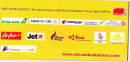 POCHETTE *TICKETS TRANSPORT*DOCUMENTS VOYAGE  Cambodge - Tickets