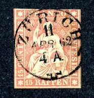 1751 Switzerland 1857 Michel #15 IIBy Used Scott #38 ~Offers Always Wlcome!~ - Gebraucht