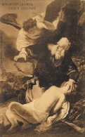 Tableau Rembrandt Van Ryn: Jsaak's Opperung - Ältere Pinakothek N°32 - Carte Non Circulée - Sculture