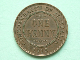 1913 - ONE PENNY / KM 23 ( Uncleaned Coin - For Grade, Please See Photo ) !! - Penny