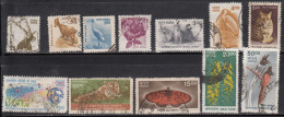 India Used Simplified Set Of 12, 9th Series Definitive, 2000, 2001 ,2002, 2005, Bird, Animal, Plant, Etc, (Sample Image - Oblitérés