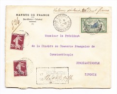 1906 -Bank-Wert-Siegel-Brief Von Paris Nach Constantinople Mit Ankunft Stempel - Covers & Documents